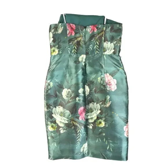 NEW, Kay Unger Adeline Midi Dress in Green Sz 16 #MD1434 - Picture 6 of 9